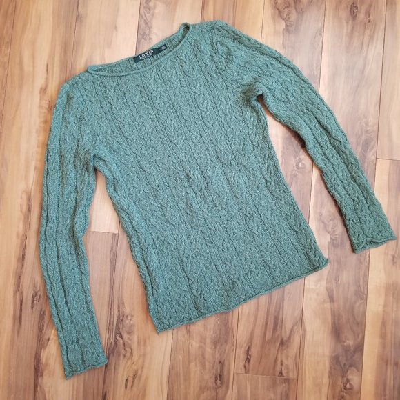 ralph lauren sweater cable knit